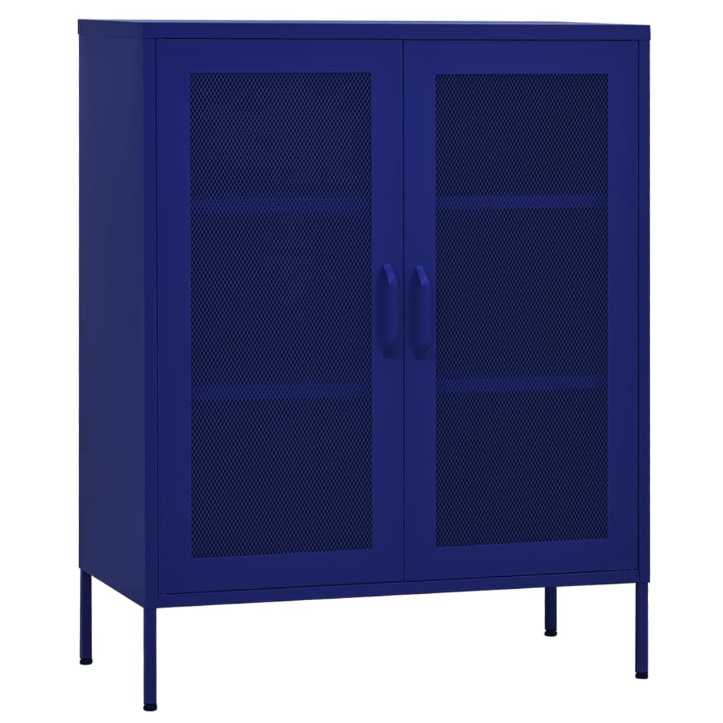 Armadio di stoccaggio blu navy 80x35x101.5 cm in acciaio