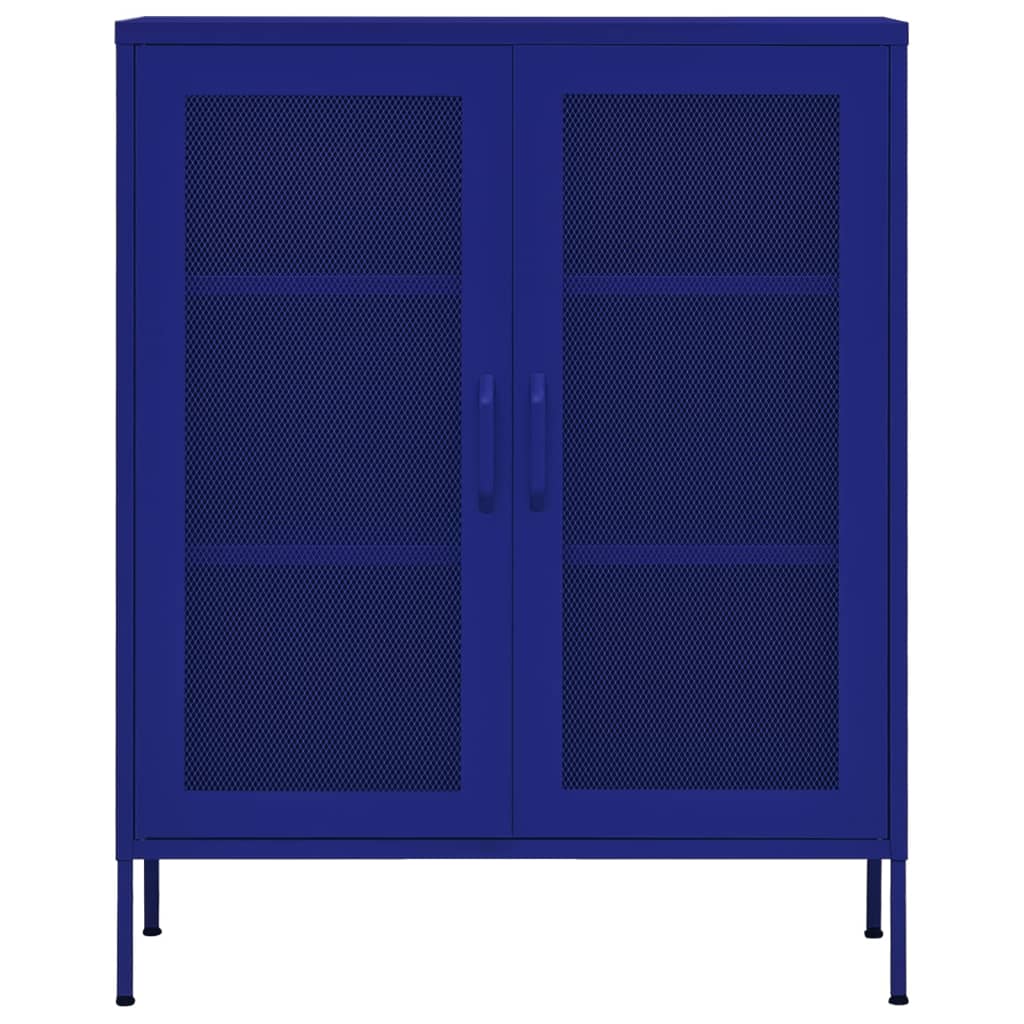 Armadio di stoccaggio blu navy 80x35x101.5 cm in acciaio