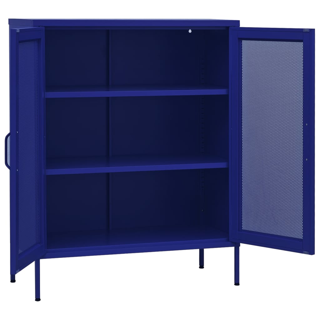 Armadio di stoccaggio blu navy 80x35x101.5 cm in acciaio