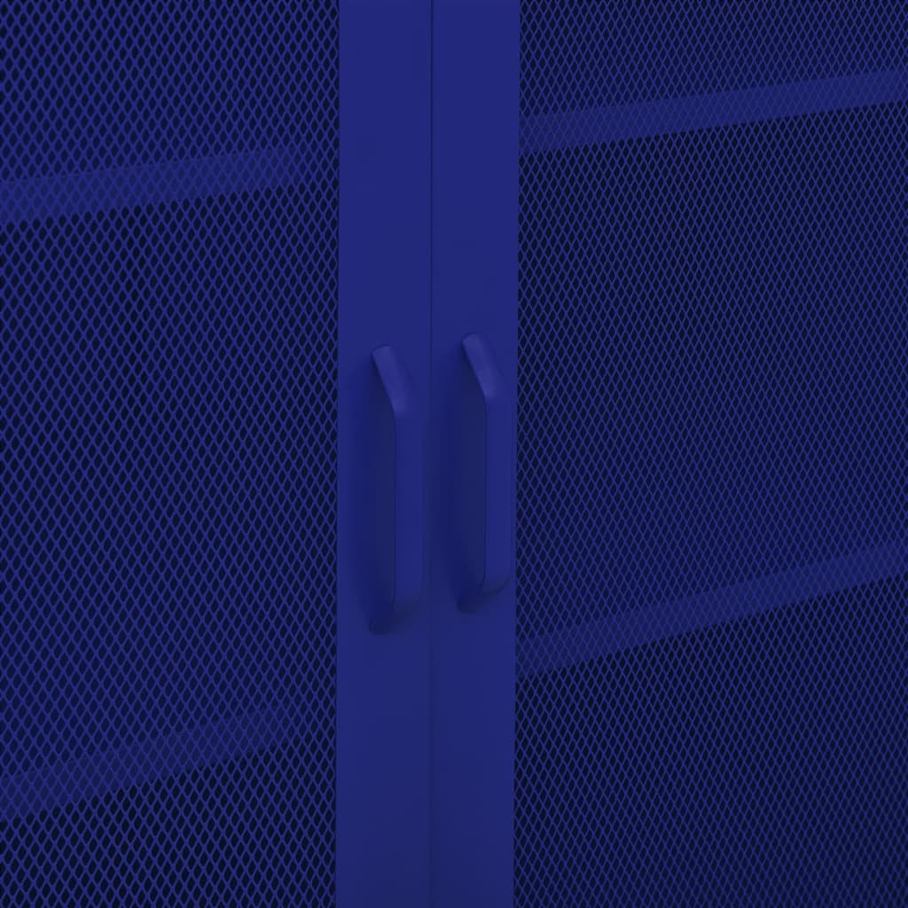 Armadio di stoccaggio blu navy 80x35x101.5 cm in acciaio