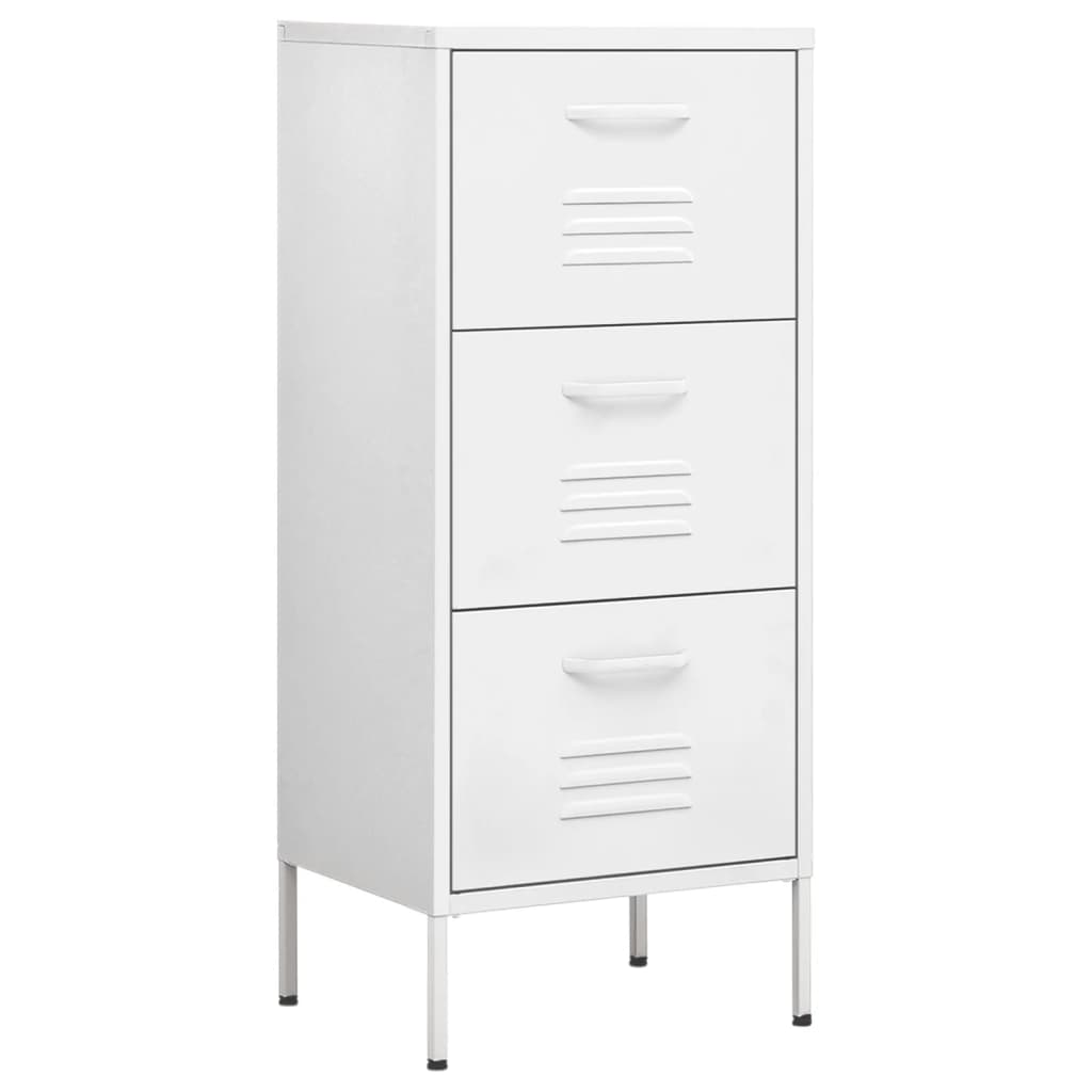 Armadio di stoccaggio bianco 42.5x35x101.5 cm in acciaio