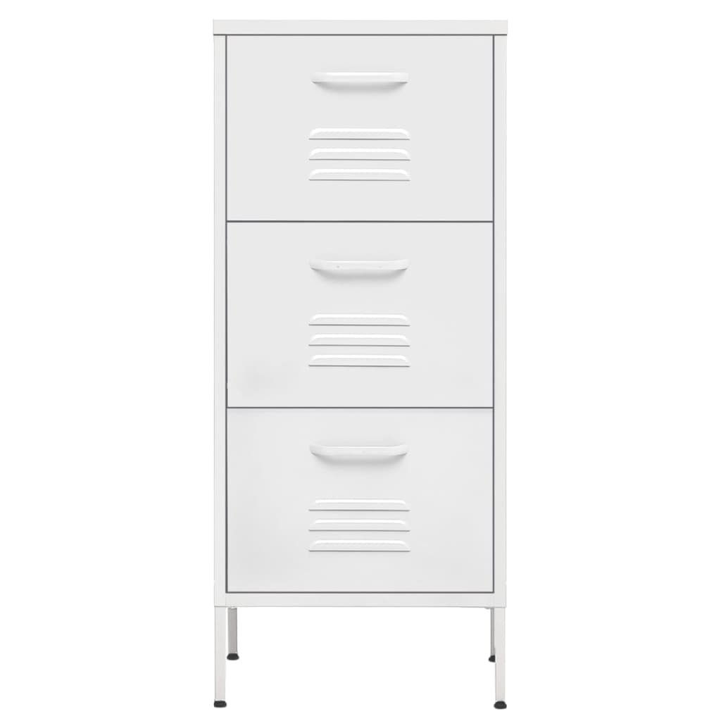 Armadio di stoccaggio bianco 42.5x35x101.5 cm in acciaio