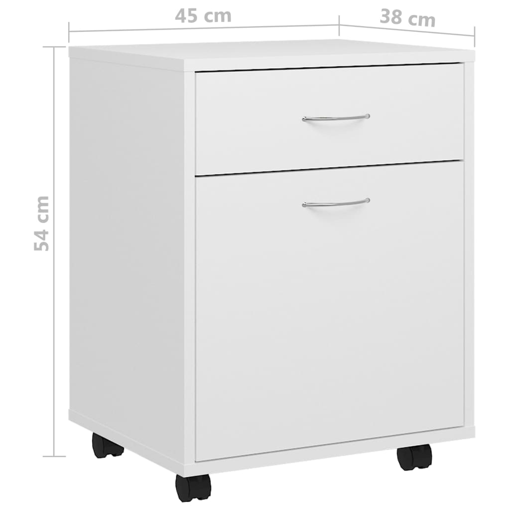 45x38x54 cm Agglomerato White Rollert