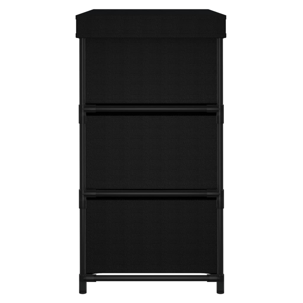 Armadio di stoccaggio con 6 cassetti 55x29x55 cm in acciaio nero