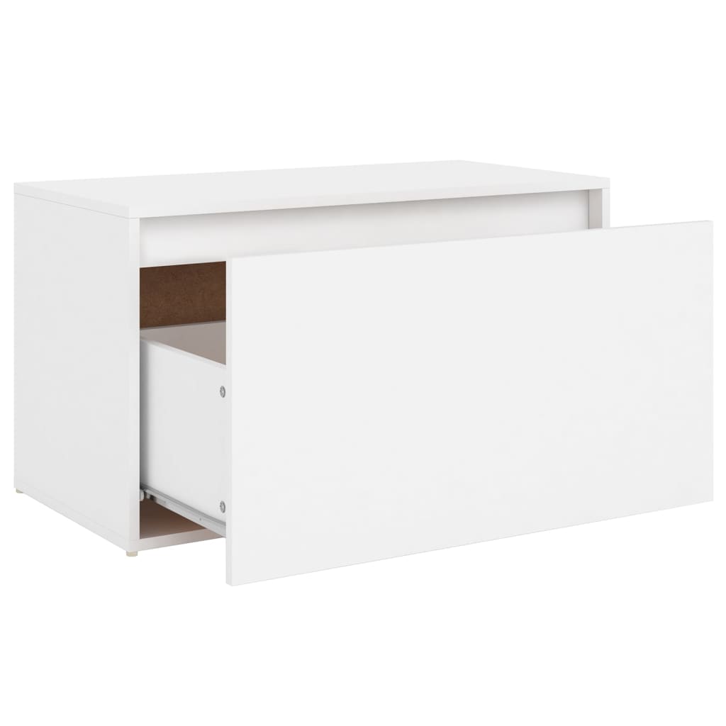 Banco d'ingresso 80x40x45 cm bianco agglomerato