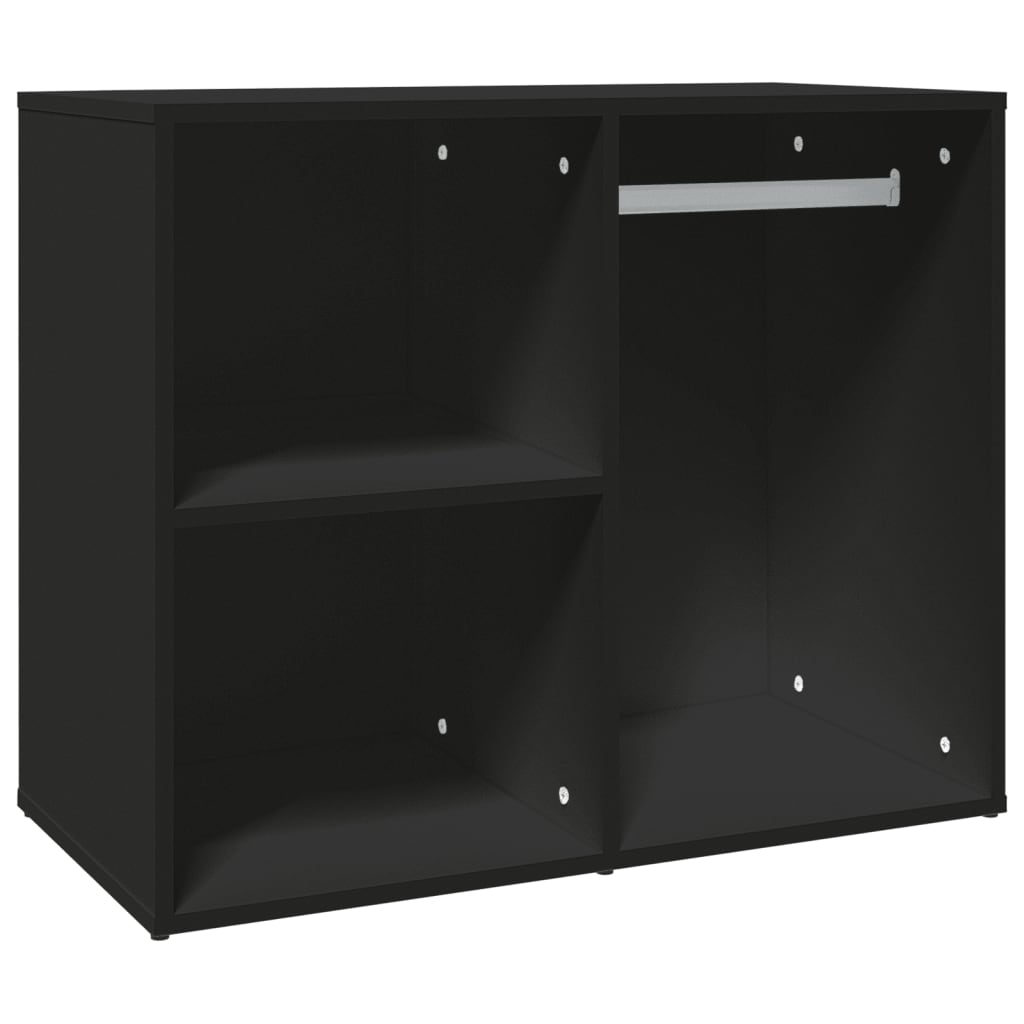 Armadietto di medicazione nera 80x40x65 cm ingegneria in legno