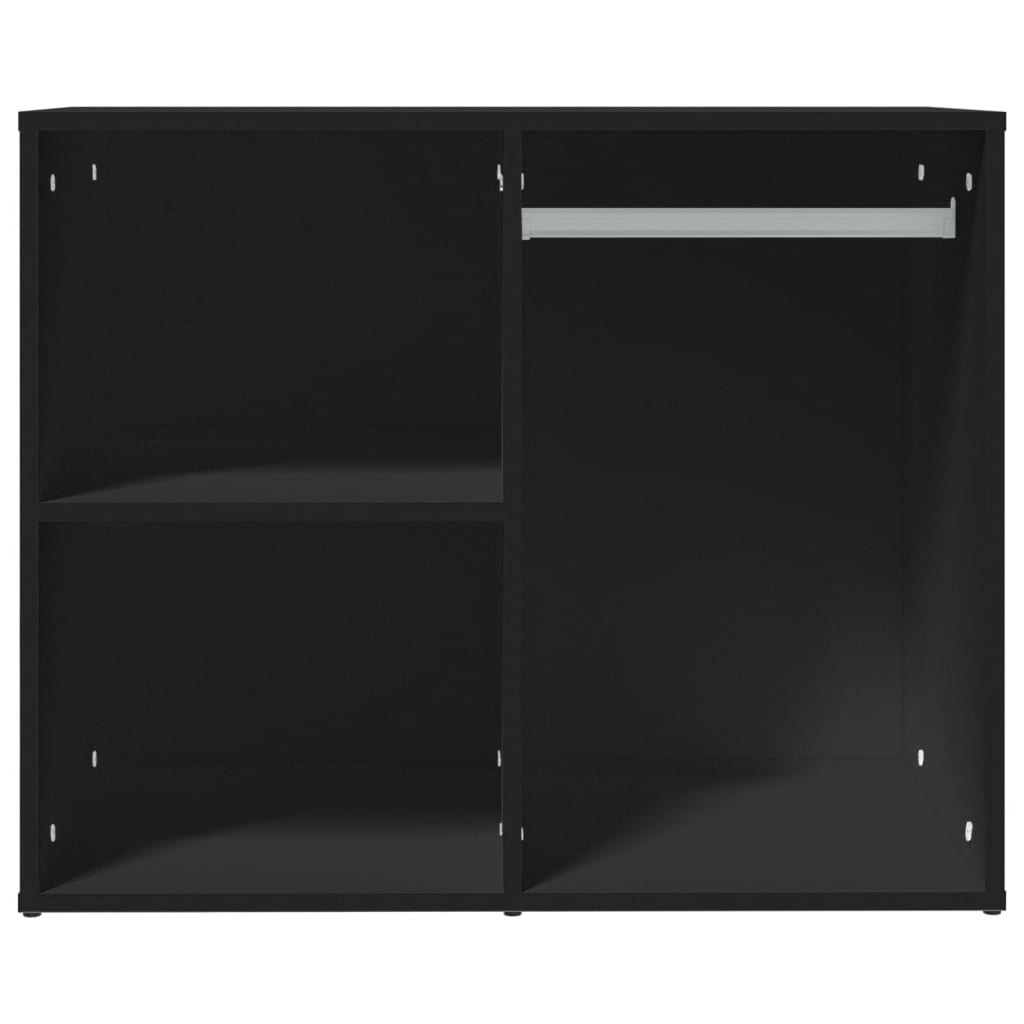 Armadietto di medicazione nera 80x40x65 cm ingegneria in legno