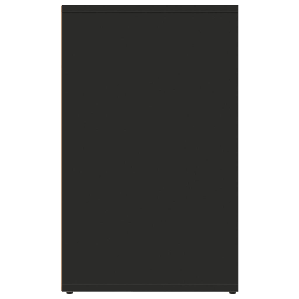 Armadietto di medicazione nera 80x40x65 cm ingegneria in legno