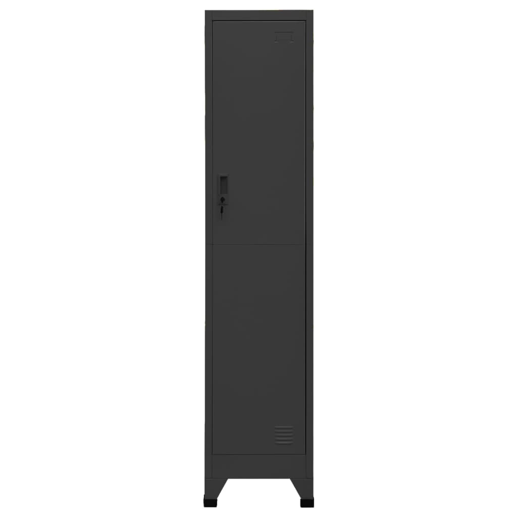 Anthrazit -Schließfachschrank 38x45x180 cm Stahl