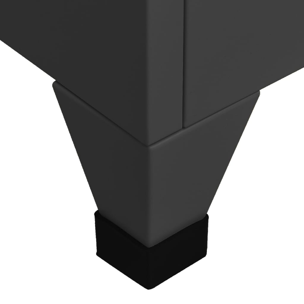 Anthrazit -Schließfachschrank 38x45x180 cm Stahl