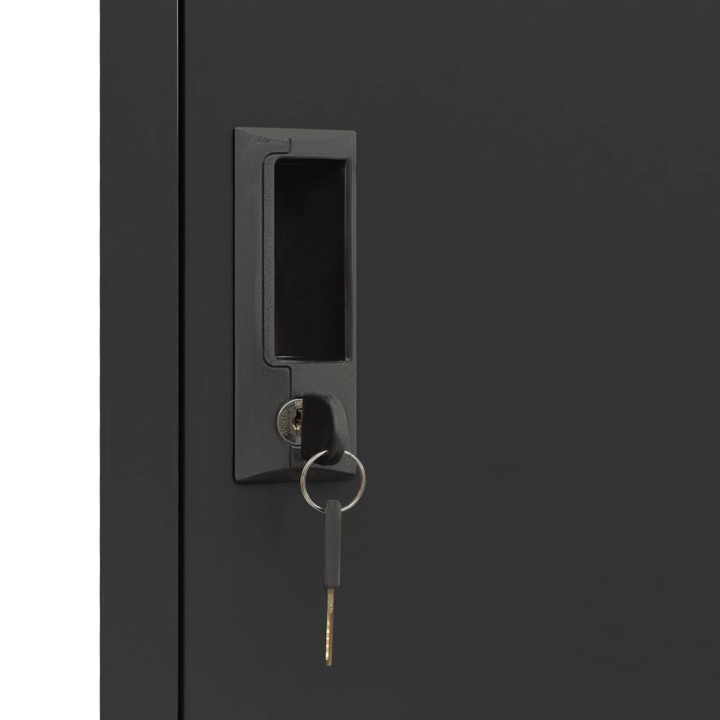 Anthrazit -Schließfachschrank 38x45x180 cm Stahl