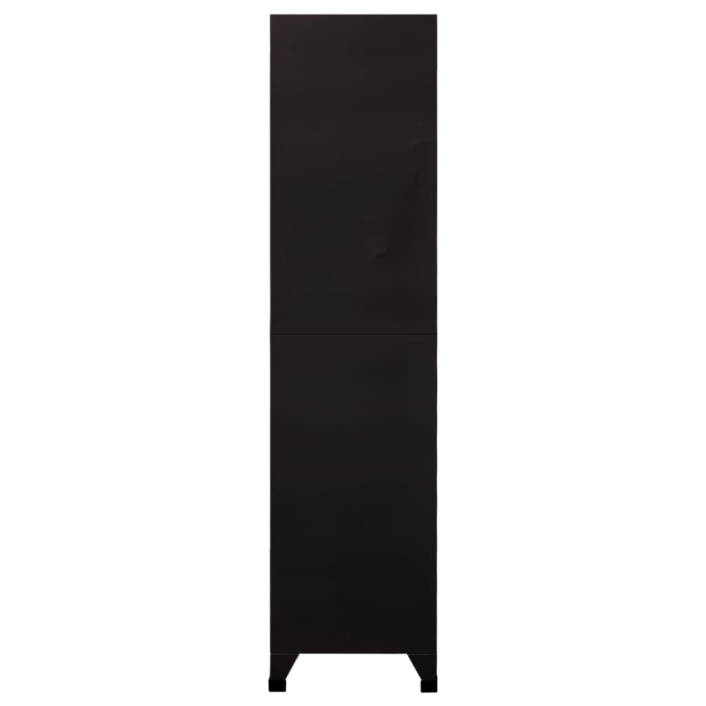 Armadietto nero armadietto 90x45x180 cm in acciaio