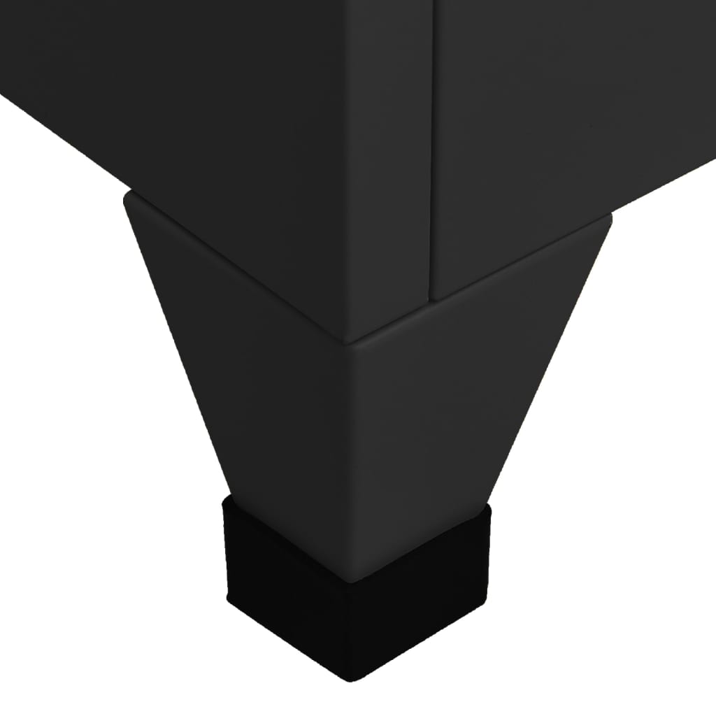 Armadietto nero armadietto 90x45x180 cm in acciaio