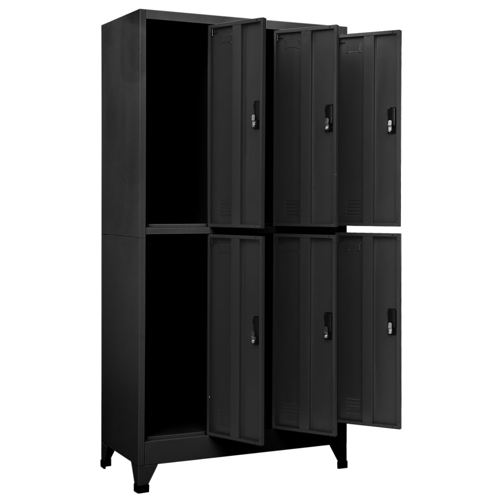 Anthracit Locker Cabinet 90x45x180 cm Stahl
