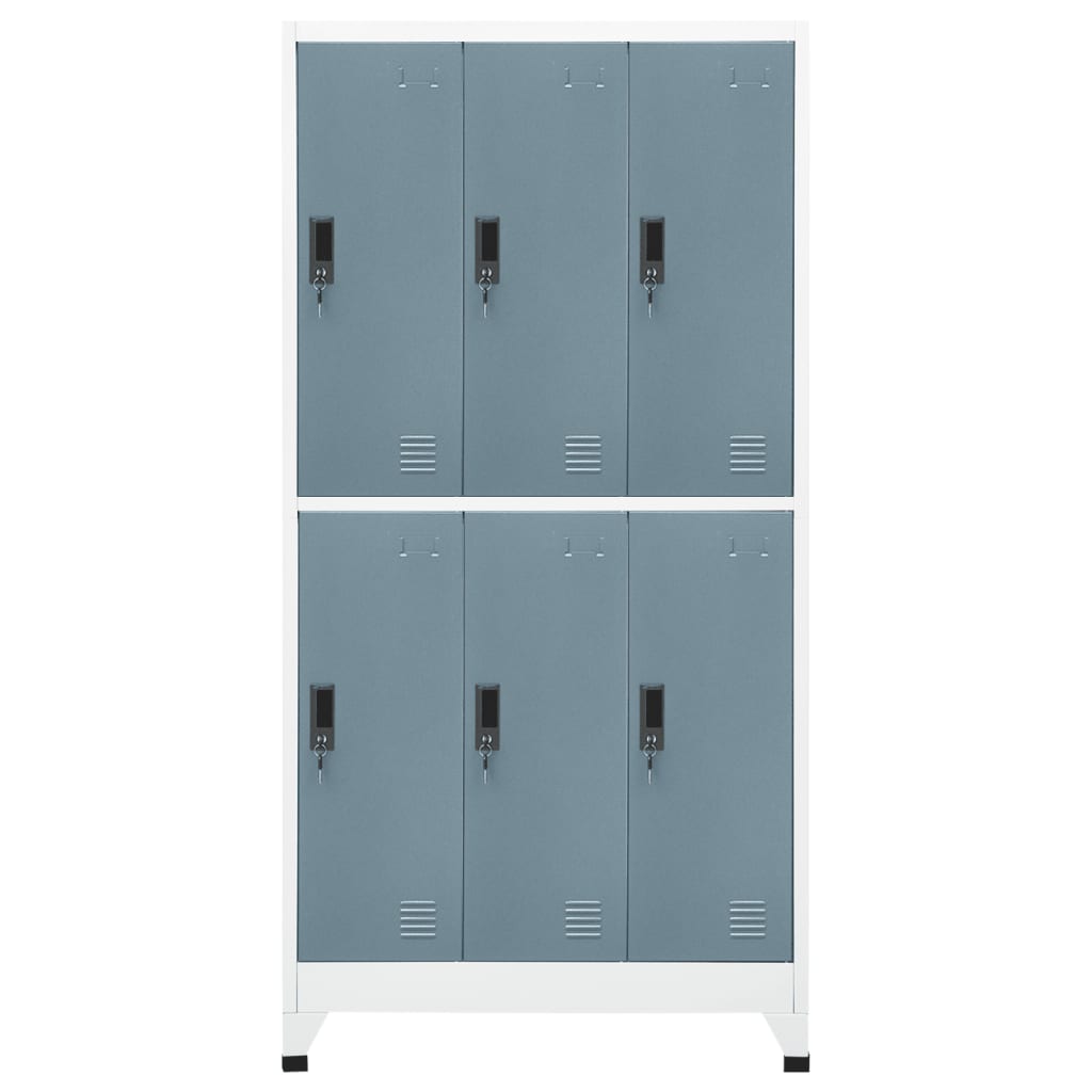 Greidatore chiaro e grigio scuro armadio 90x45x180 cm acciaio