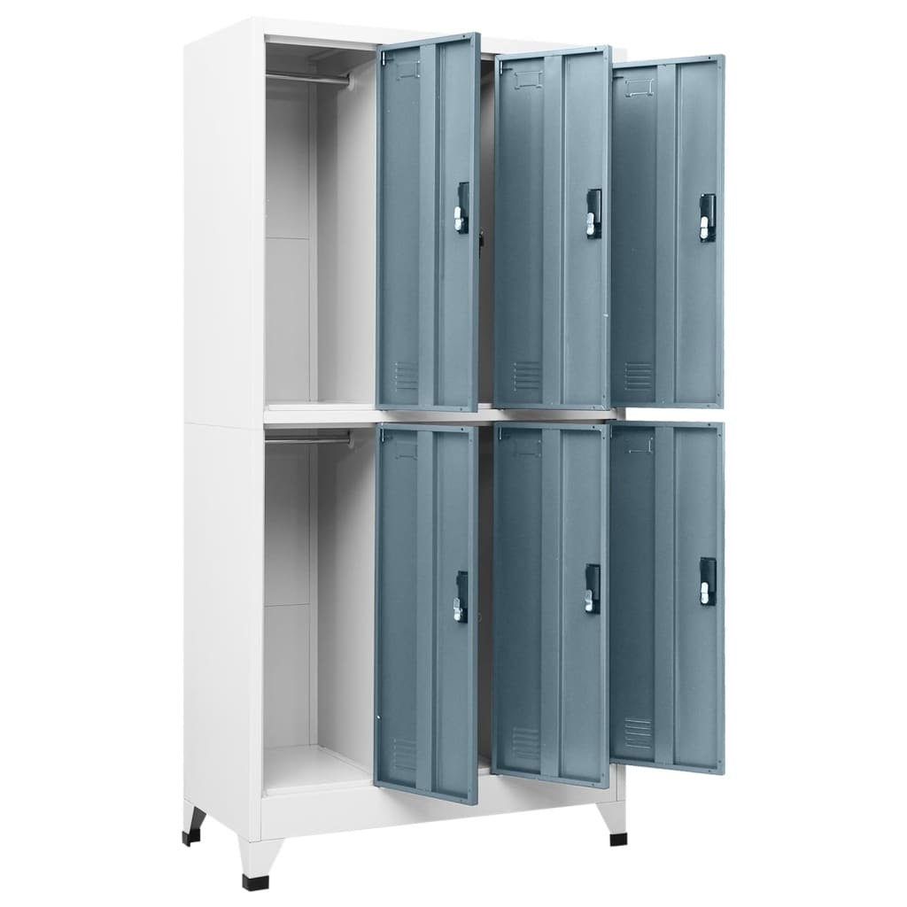Greidatore chiaro e grigio scuro armadio 90x45x180 cm acciaio