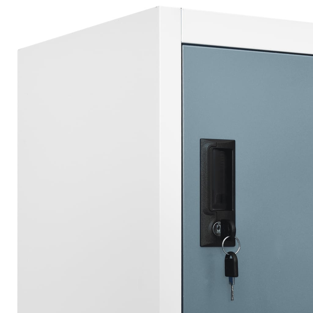 Greidatore chiaro e grigio scuro armadio 90x45x180 cm acciaio