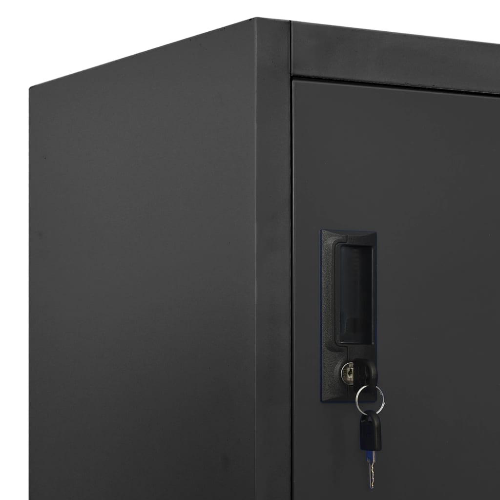 Anthracit Locker Cabinet 90x45x180 cm Stahl