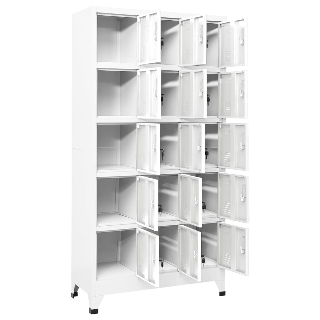 Armadietto a tazza grigio chiaro 90x40x180 cm acciaio