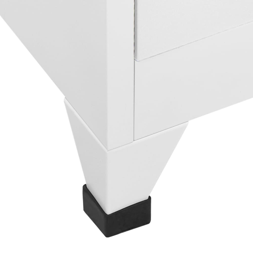 Armadietto a tazza grigio chiaro 90x40x180 cm acciaio