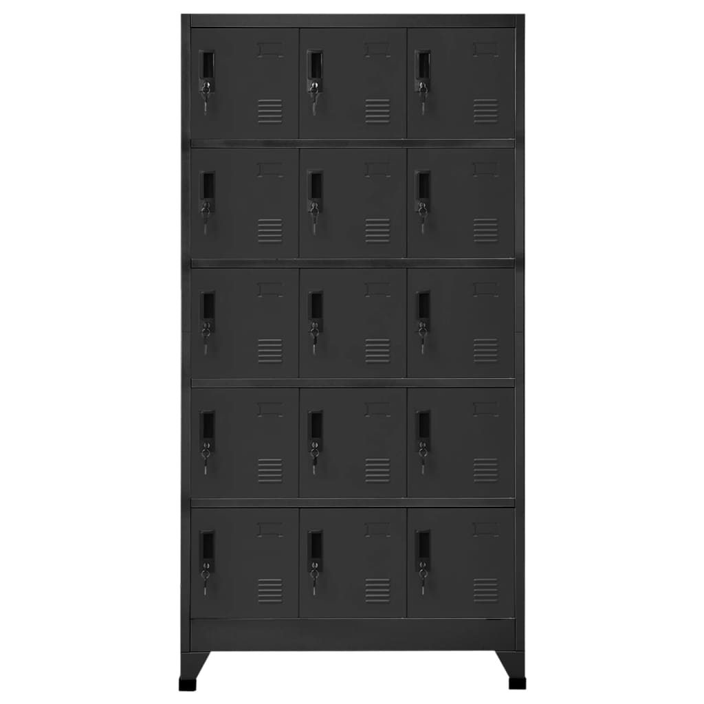 90x40x180 cm Armadio antracite in acciaio 90x40x180