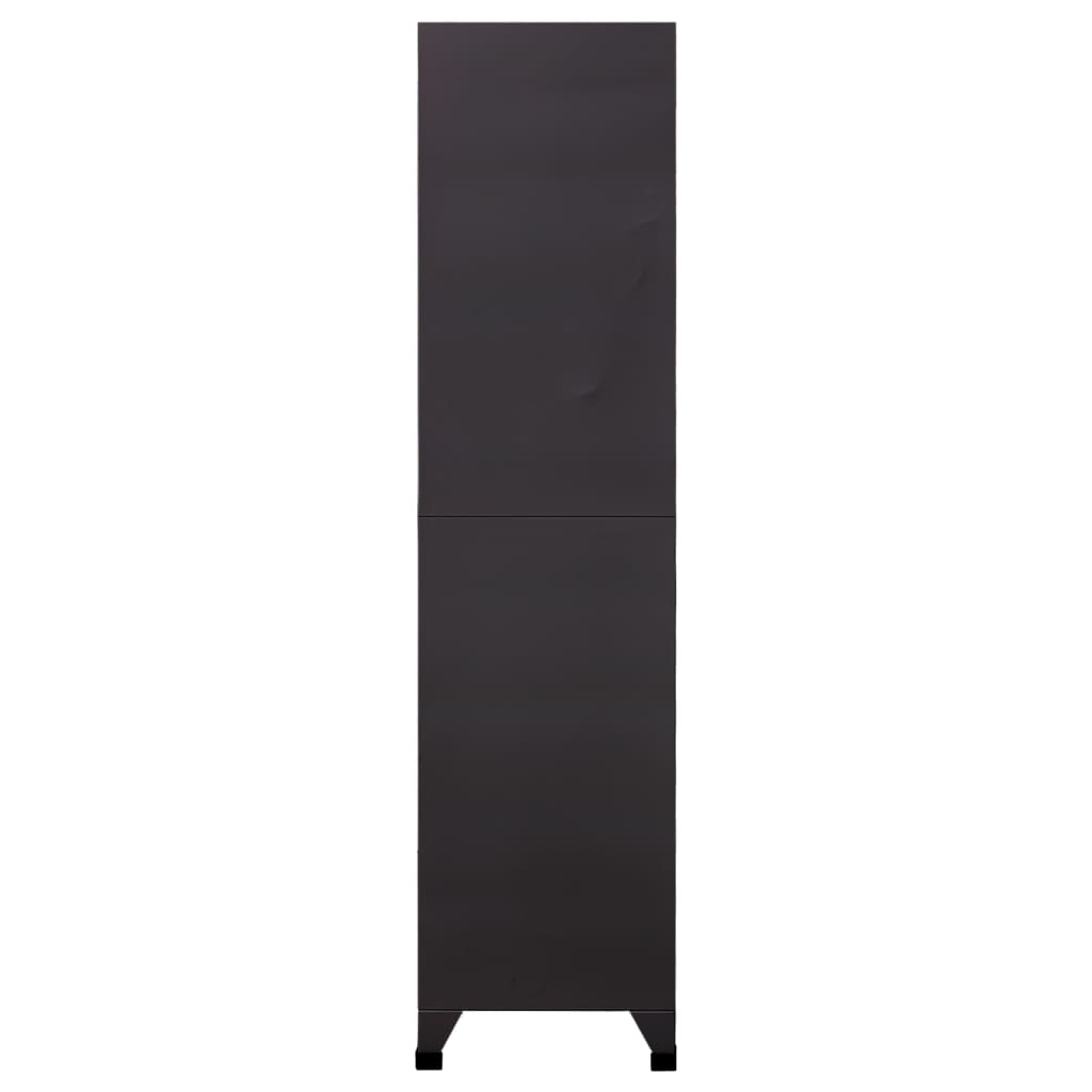 90x40x180 cm Armadio antracite in acciaio 90x40x180