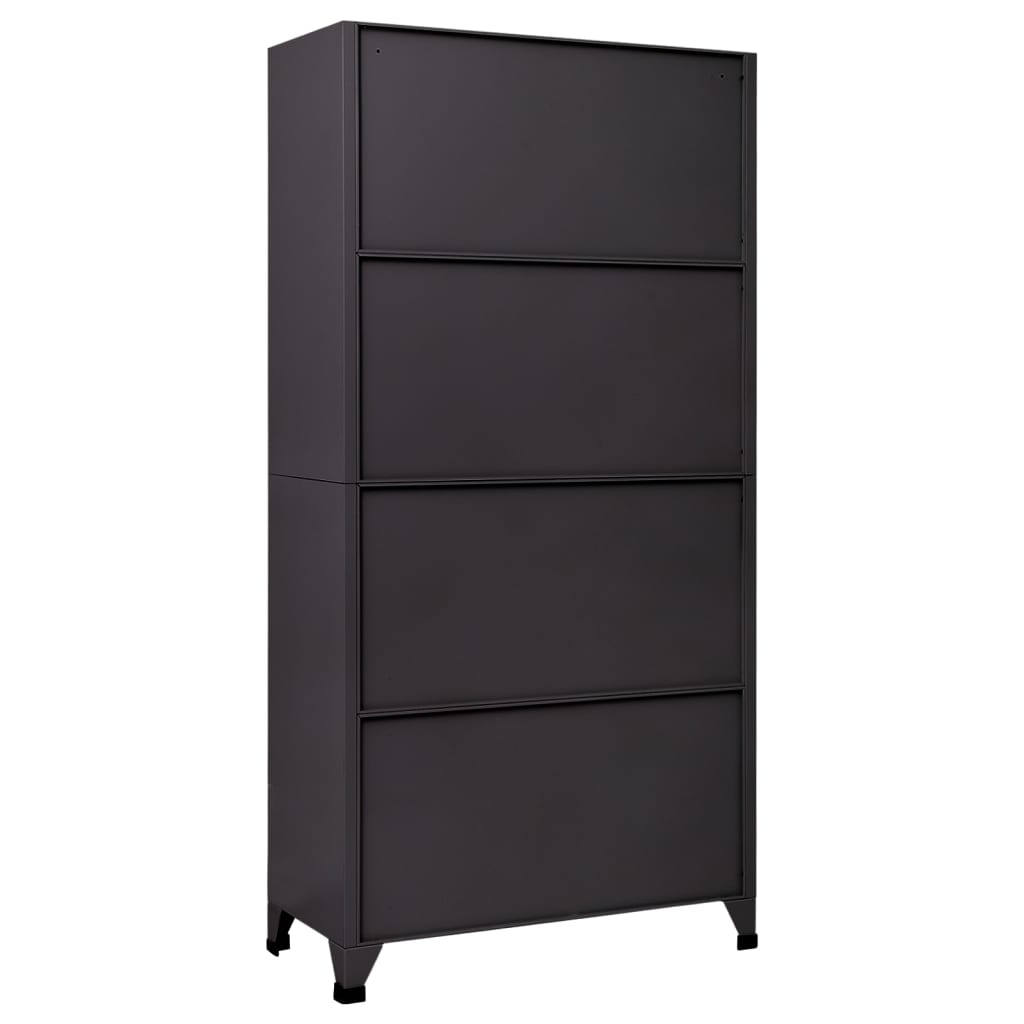 90x40x180 cm Armadio antracite in acciaio 90x40x180
