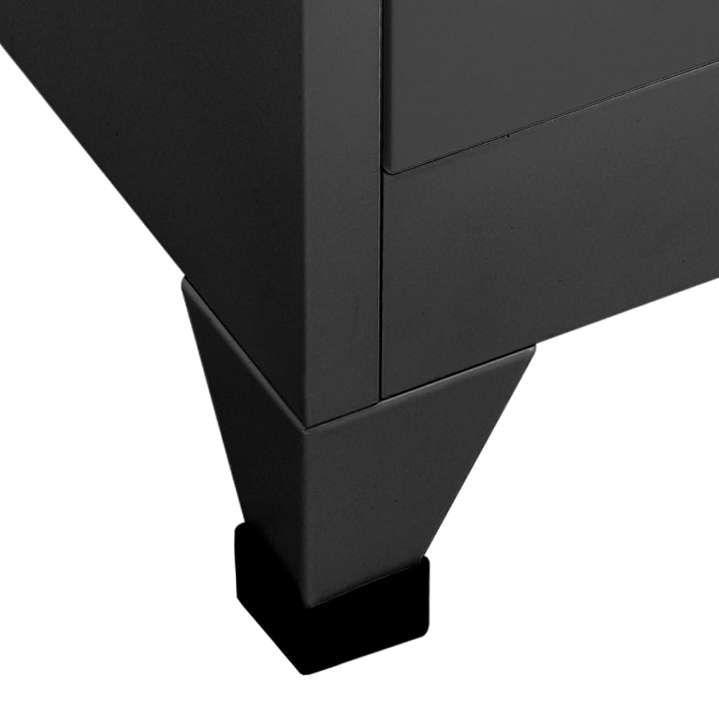 90x40x180 cm Armadio antracite in acciaio 90x40x180