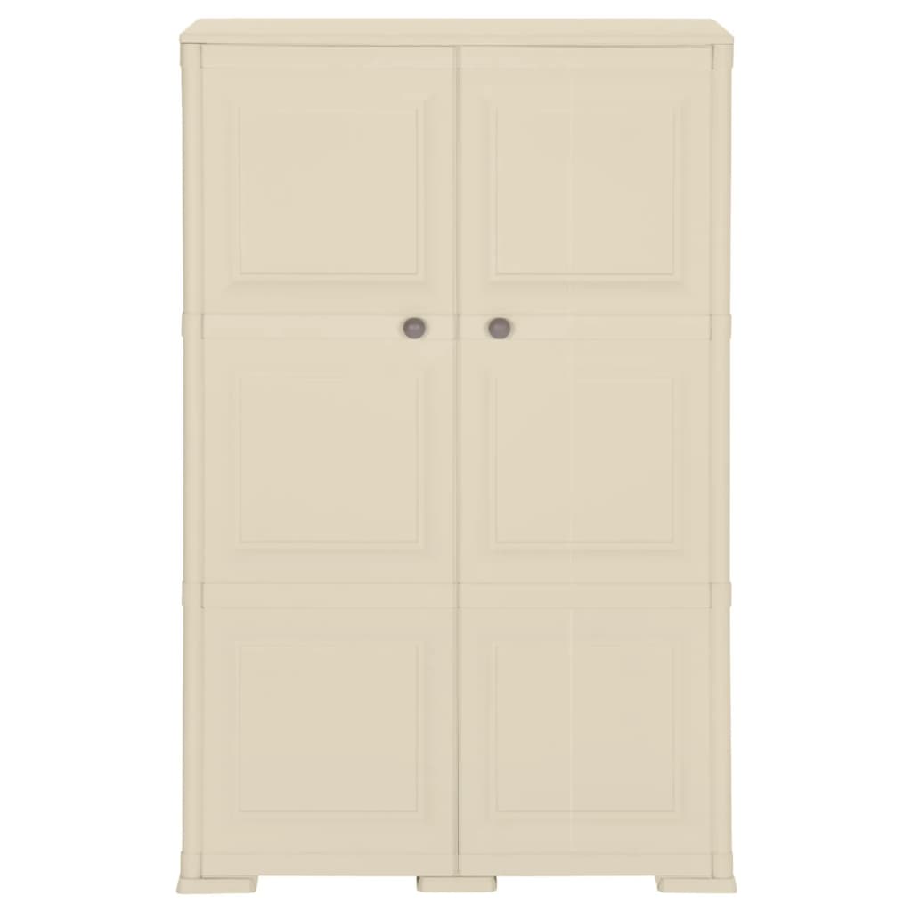 Plastic wardrobe 79x43x125 cm Angora white wood design
