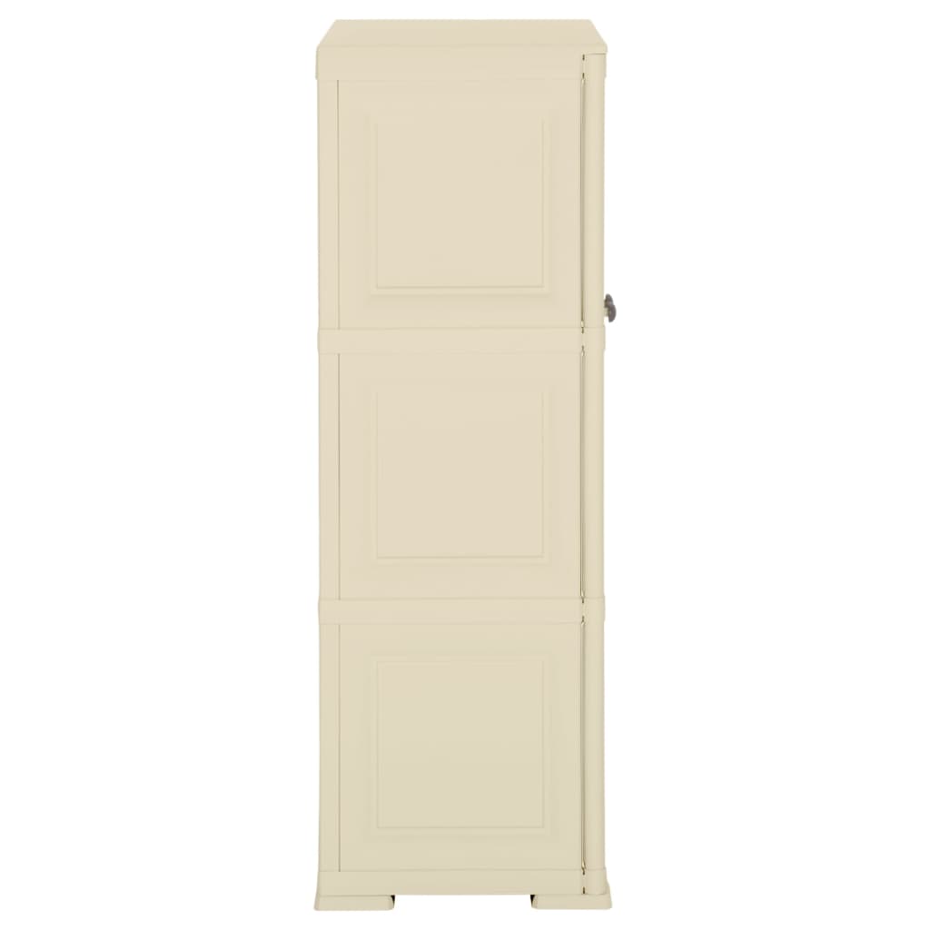 Plastic wardrobe 79x43x125 cm Angora white wood design