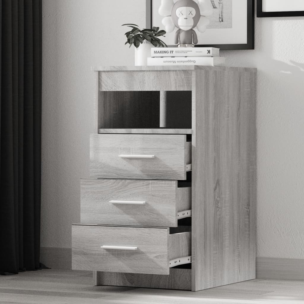 Armadio per cassetti grigio Sonoma 40x50x76 cm ingegneria