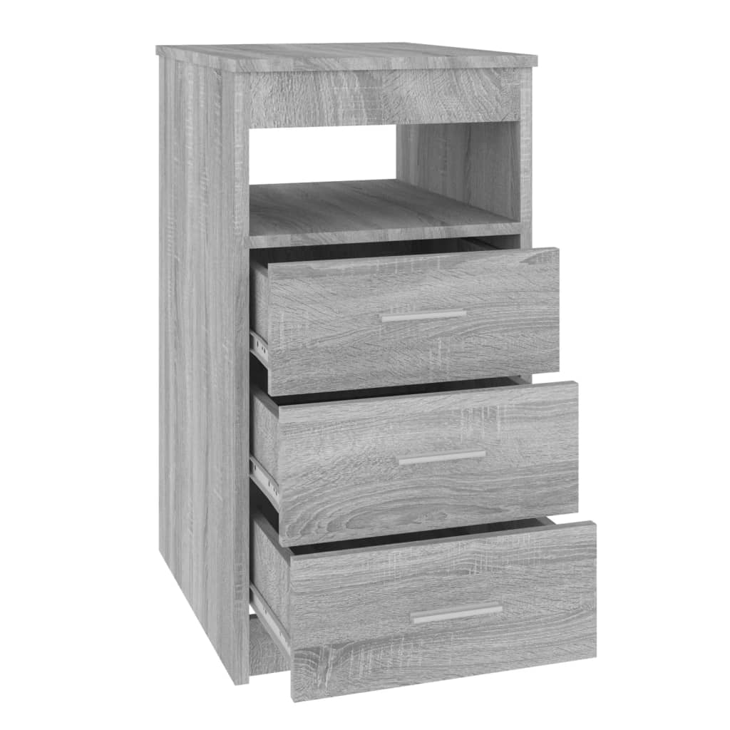 Armadio per cassetti grigio Sonoma 40x50x76 cm ingegneria
