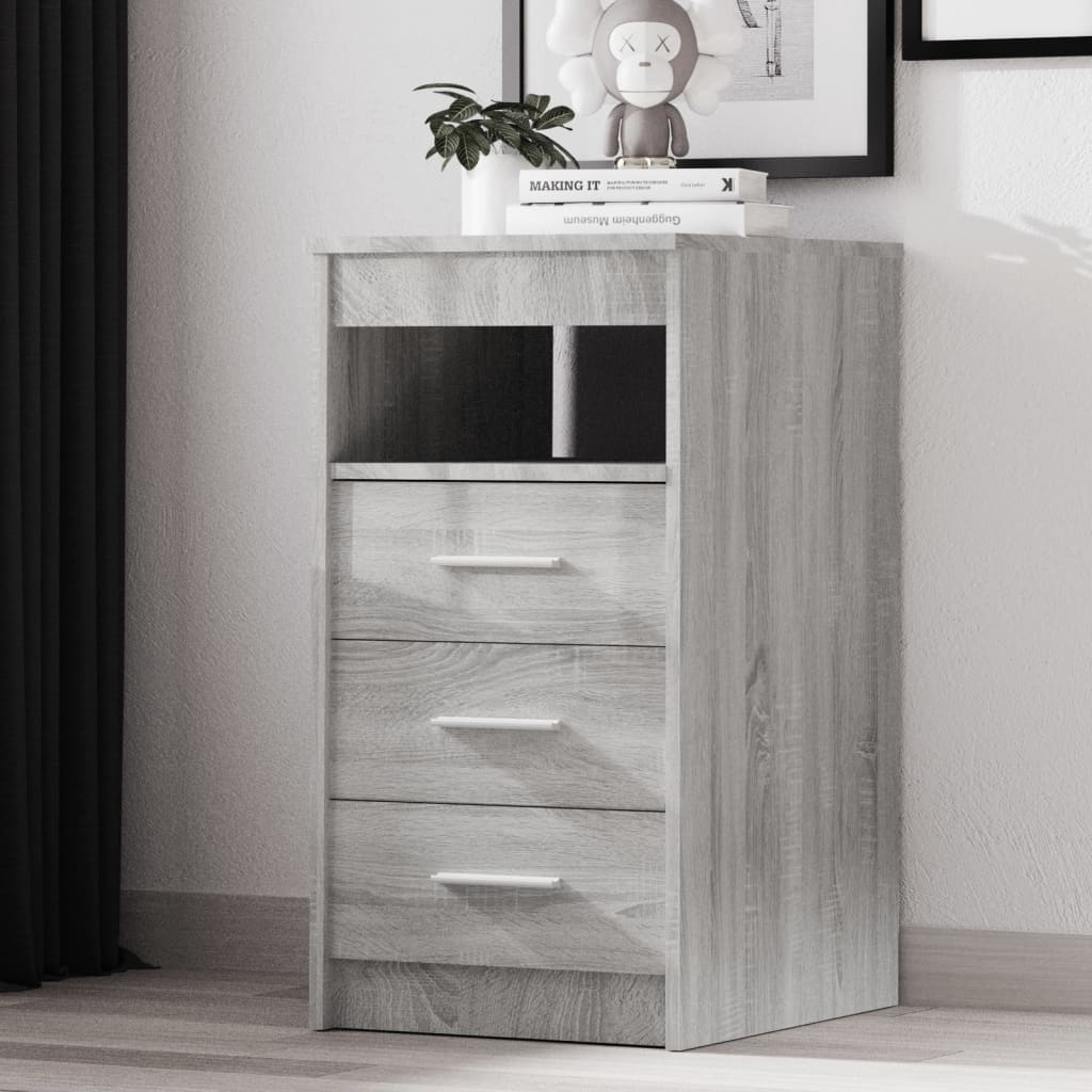 Armadio per cassetti grigio Sonoma 40x50x76 cm ingegneria