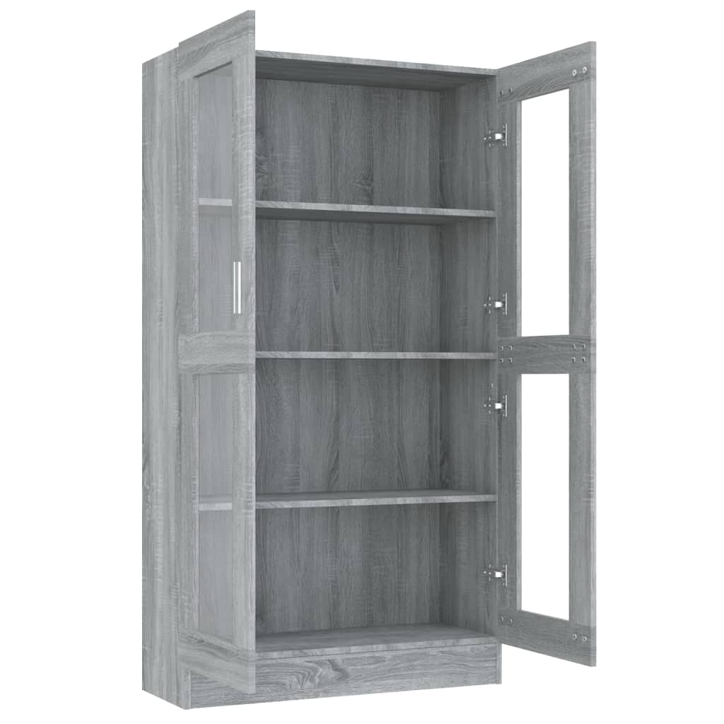 Sonoma Grey Showcase 82.5x30.5x150cm ingegneristica legna