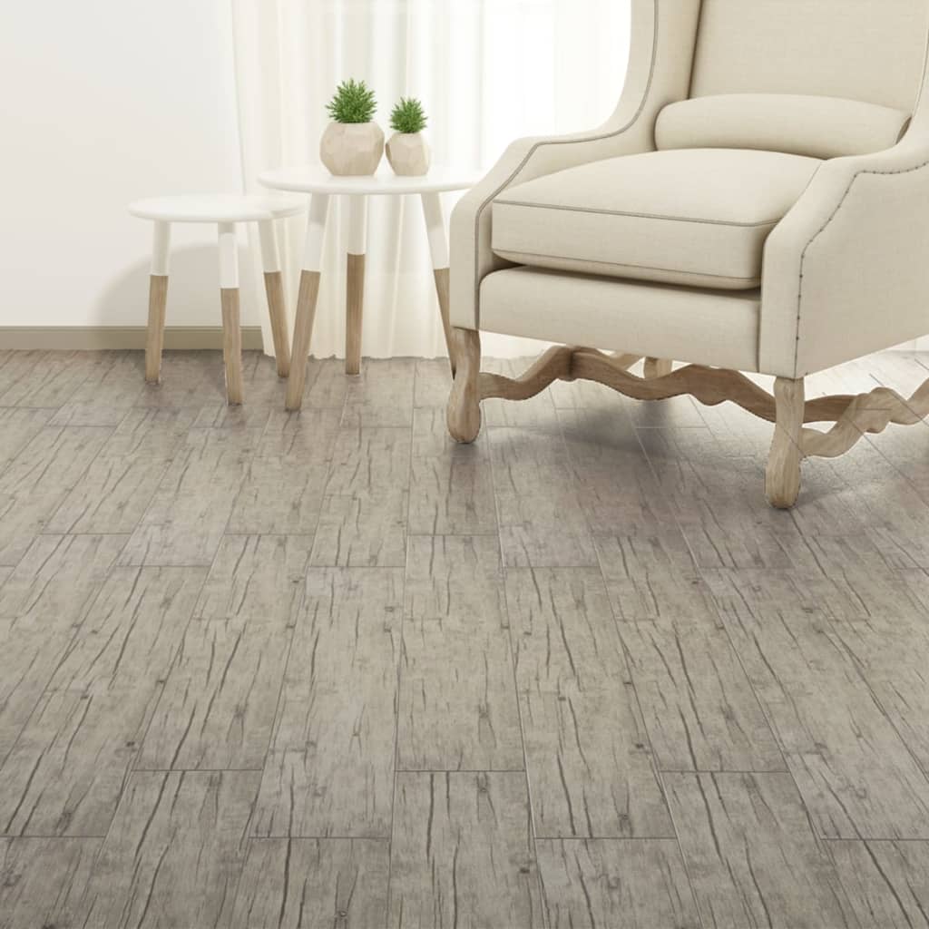 Planches de plancher PVC autoadhésif 2,51 m² 2 mm Chêne délavé