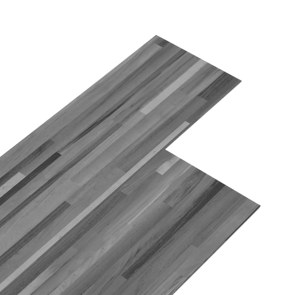 Planches de plancher PVC autoadhésif 2,51 m² 2 mm Gris rayé