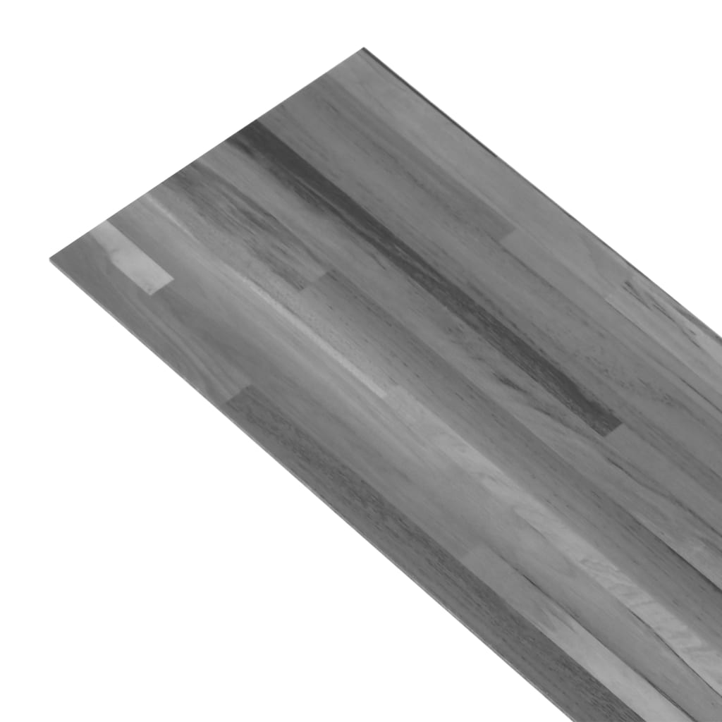 Planches de plancher PVC autoadhésif 2,51 m² 2 mm Gris rayé