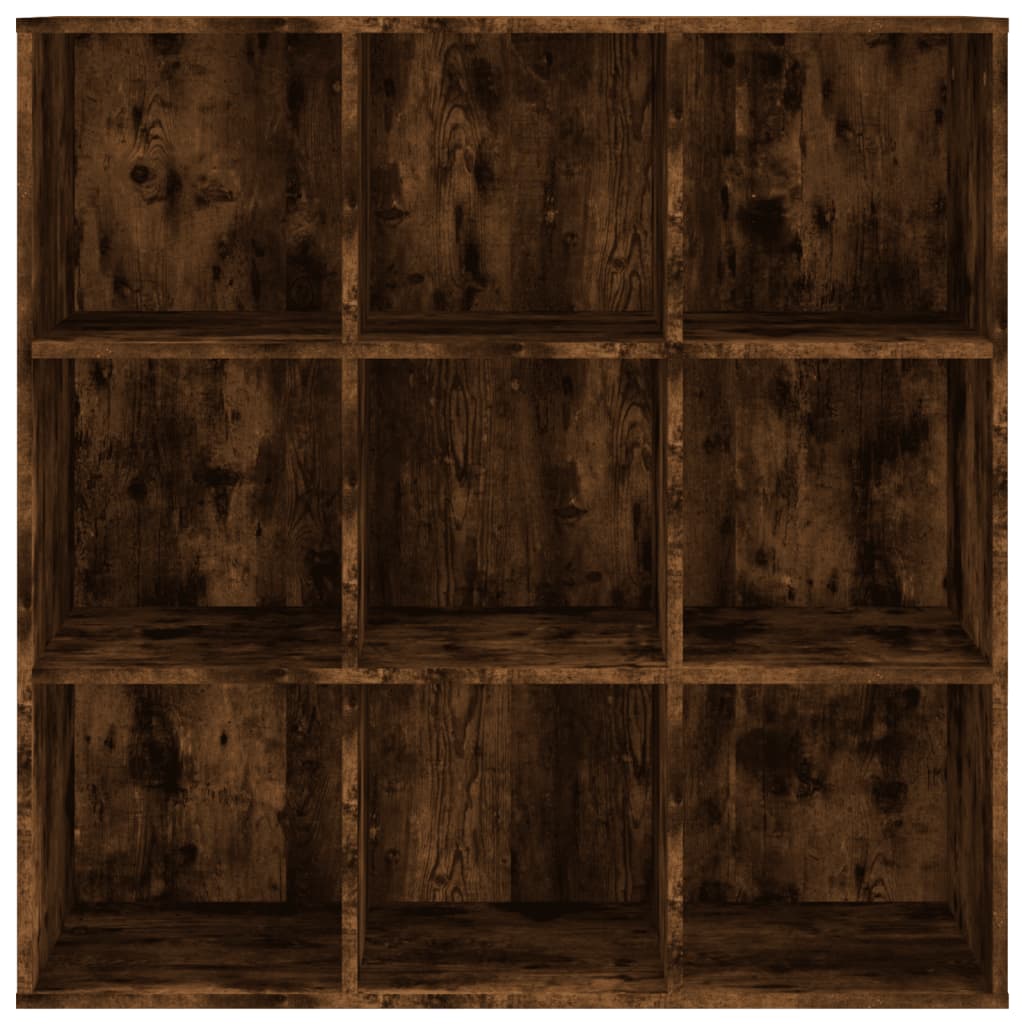Cabinetto del libro in quercia affumicata 98x30x98 cm