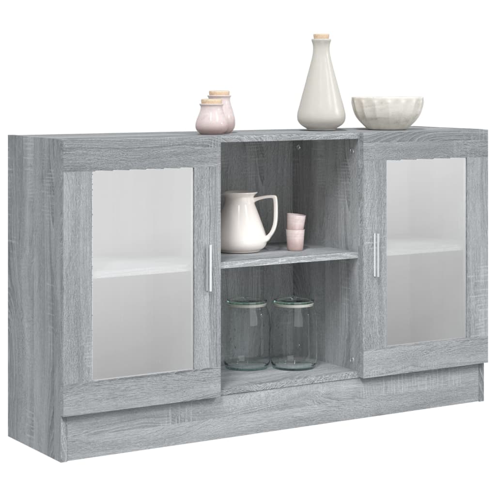 Sonoma Grey Display Armadiet 120x30.5x70 cm Legno di ingegneria