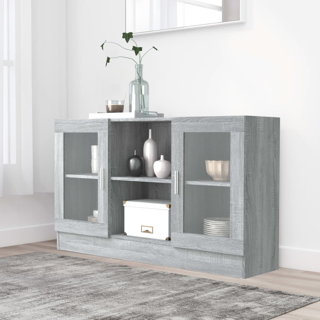 Sonoma Grey Display Armadiet 120x30.5x70 cm Legno di ingegneria