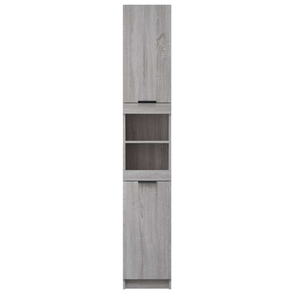 Armadio da bagno grigio Sonoma 32x34x188,5 cm legno di ingegneria