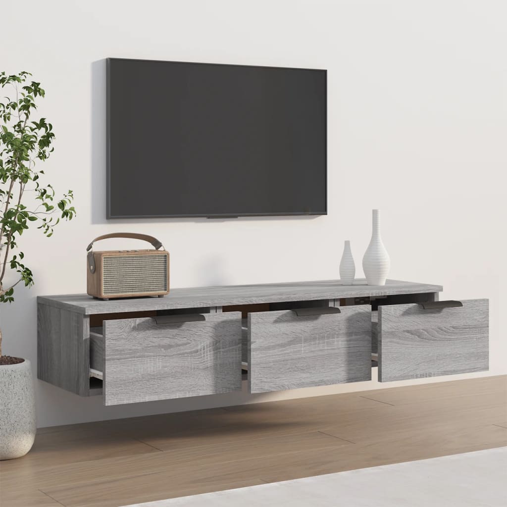Sonoma gray wall cabinet 102x30x20 cm engineering wood
