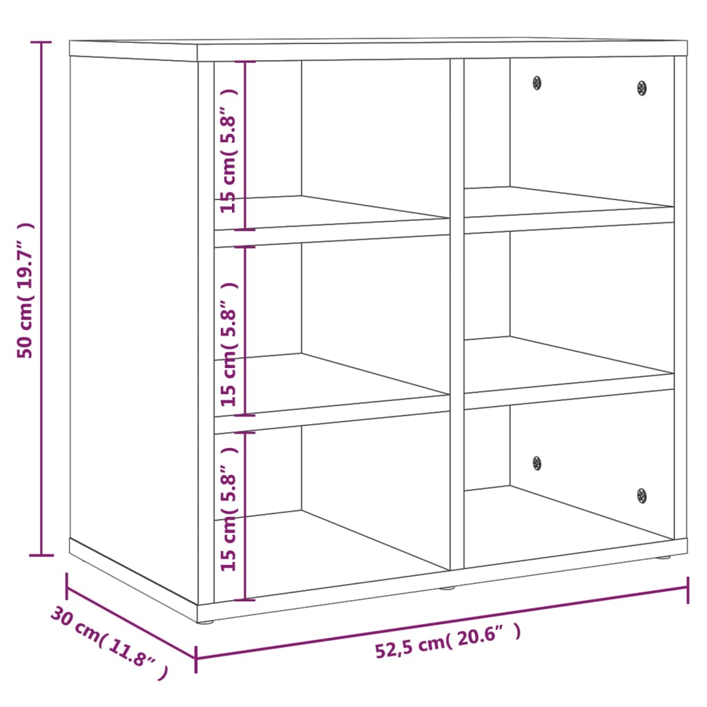 Shoe cabinets 2 pcs smoked oak 52.5x30x50 cm