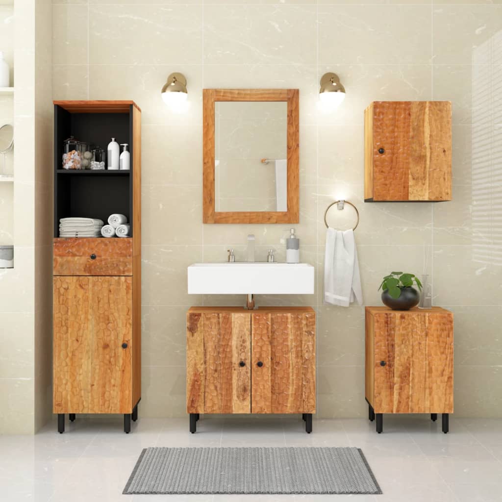 Mobile da bagno 38x333x58 cm Acacia in legno massiccio