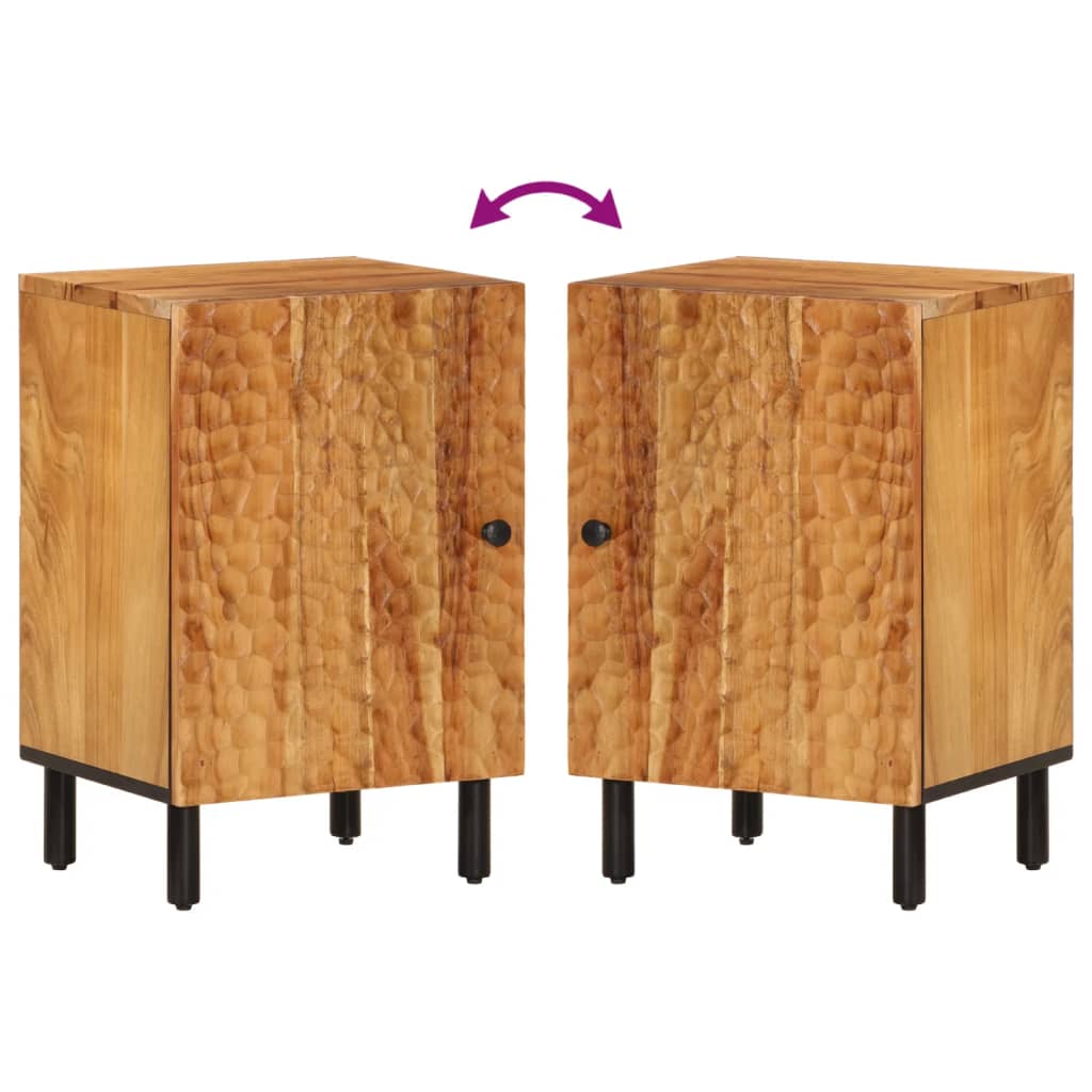 Mobile da bagno 38x333x58 cm Acacia in legno massiccio