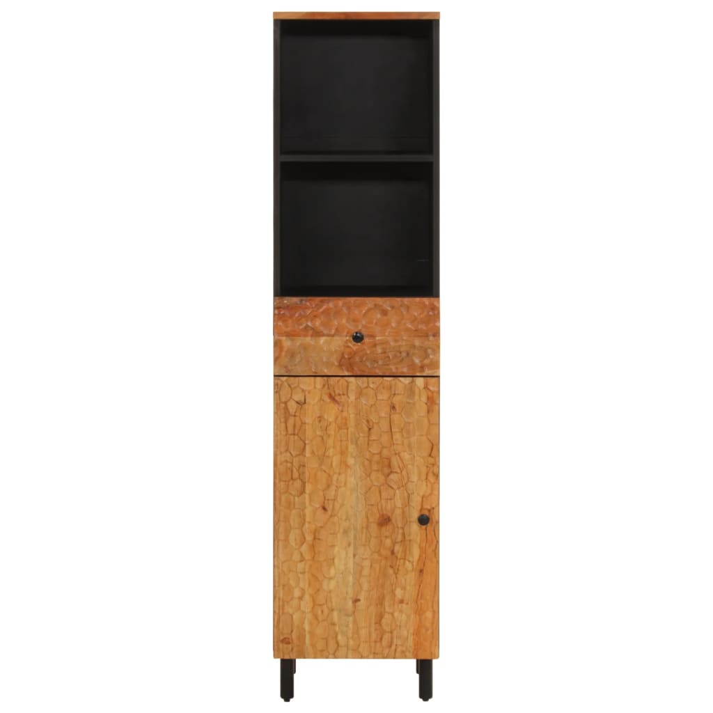 Armadio da bagno 38x33x160 cm Acacia in legno massiccio