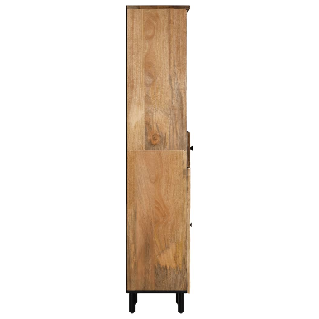 Armadio da bagno 38x33x160 cm legno di mango solido