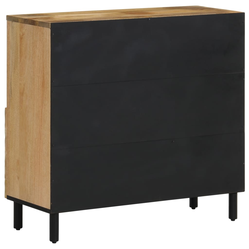 80x333x75 cm mobile laterale in legno di mango solido