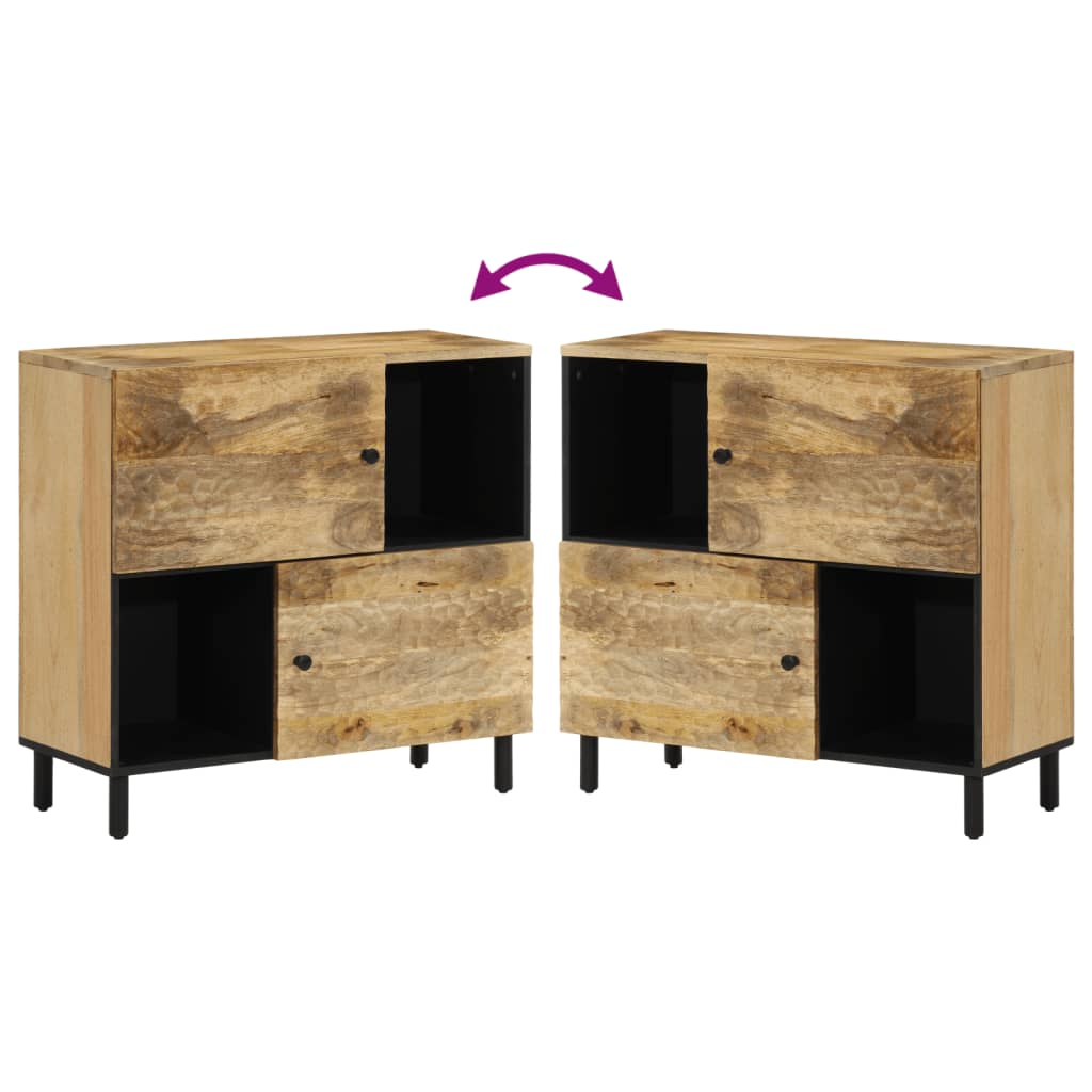 80x333x75 cm mobile laterale in legno di mango solido