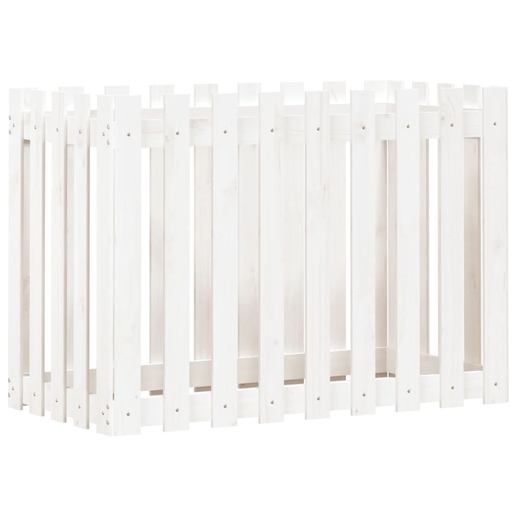 Lit surélevé de jardin design de clôture 100x50x70cm pin massif